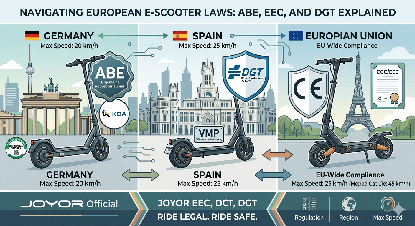 ABE, EEC, and DGT: The Ultimate E-Scooter Compliance Guide for Europe